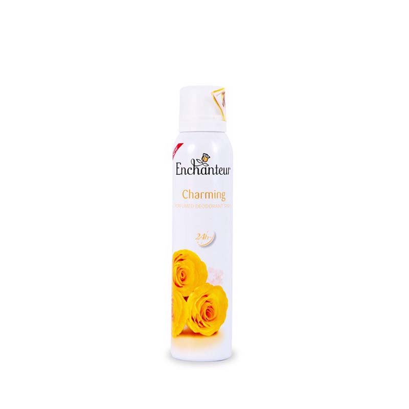 Xịt ngăn mùi hương nước hoa Enchanteur Charming hoa hồng vàng 150ml