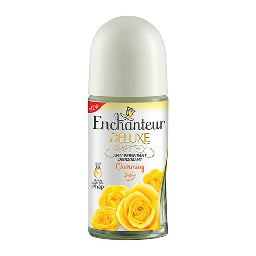 Lăn Khử Mùi Enchanteur Deluxe Charming Hương Nước Hoa Vàng 50ml