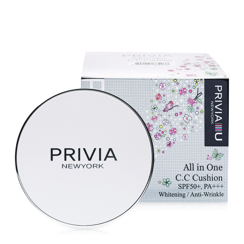 Kem trang điểm trắng da CC Cushion Privia