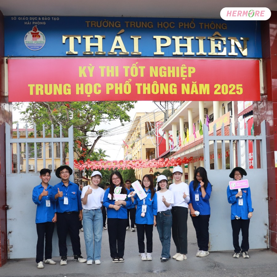 HERMORE COSMETIC TIẾP SỨC MÙA THI 2025 TẠI THPT THÁI PHIÊN HẢI PHÒNG